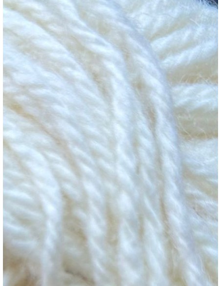 6/4 - Pelote 100% Laine vierge - Ecru