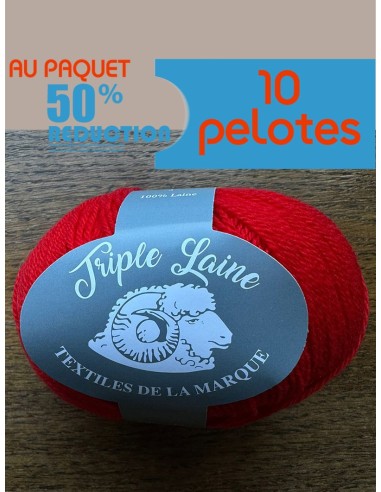 Triple laine 44 - Pelote Rouge