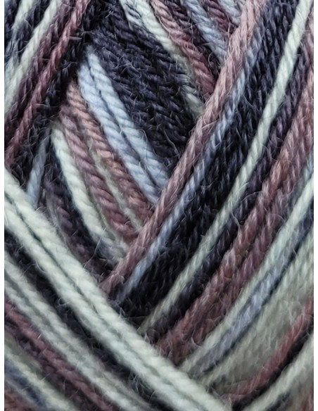 Laine Chaussettes 254  - Pelote de 100g de laine Ecru/Gris/Beige