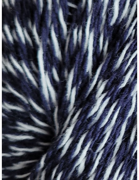 Triple Laine 114 - Pack de 10 Pelotes Chiné Marine/Ecru