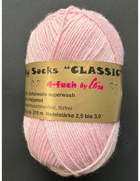 Laine Chaussettes 4491 - Pelote de 50g Rose Pâle