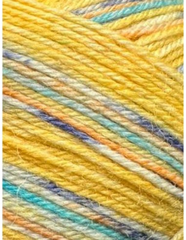 Laine Chaussettes 576 - Pelote de 100g de laine Multicolore Jaune