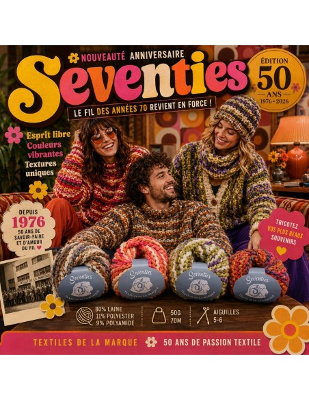 Seventies 126 - Pelote Multicolore 70's