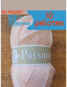 Pelote de fil à tricoter Polyester  100% Polyester Poids : 50g Longueur : 85m Aiguilles : 6