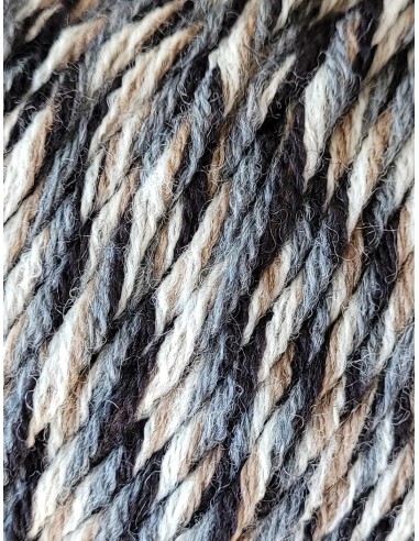 Mérino 5 - 122 Pelote Noir/Gris/Beige
