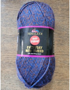 Everyday NEW TWEED 123 - Pelote 100g -Bleu/Rouille tweedé