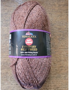 Everyday NEW TWEED 124 - Pelote 100g - Marron tweedé