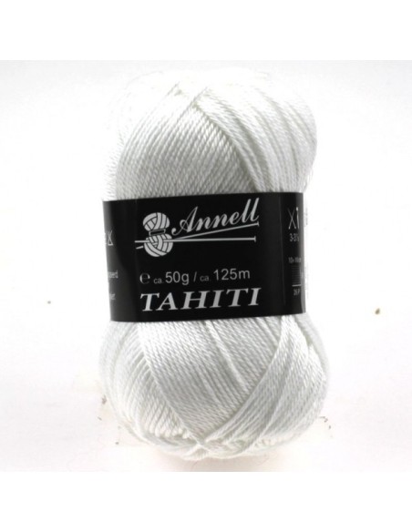 Tahiti 3643 - Pelote 100% Coton mercerisé - Blanc
