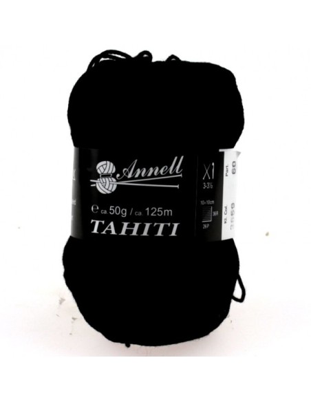 Tahiti 3659 - Pelote 100% Coton mercerisé - Noir