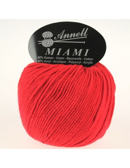 Miami 8912 - Pelote 60% Coton - Rouge vif