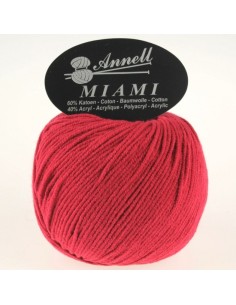 Miami 8913 - Pelote 60% Coton - Rouge foncé