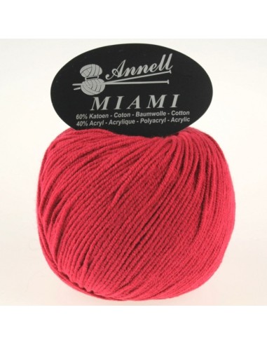 Miami 8913 - Pelote 60% Coton - Rouge foncé