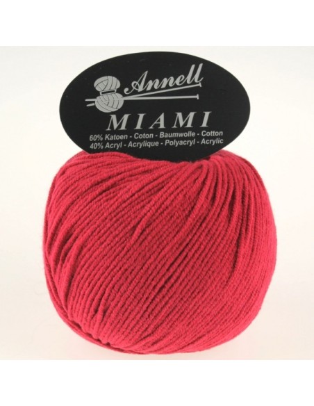 Miami 8913 - Pelote 60% Coton - Rouge foncé