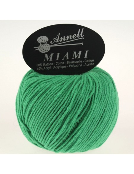 Miami 8924 - Pelote 60% Coton - Vert gazon