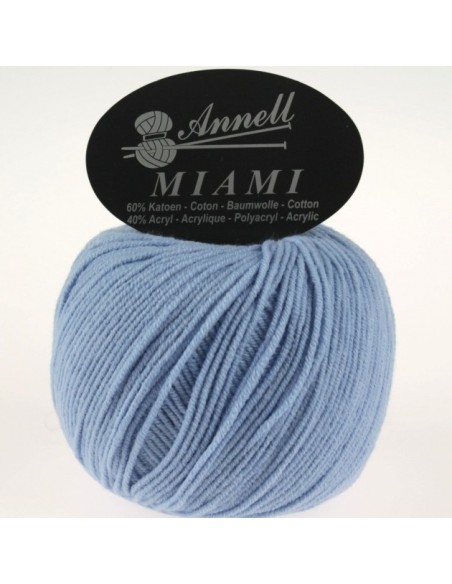 Miami 8936 - Pelote 60% Coton - Bleu clair