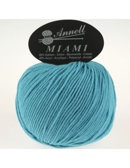 Miami 8941- Pelote 60% Coton - Turquoise