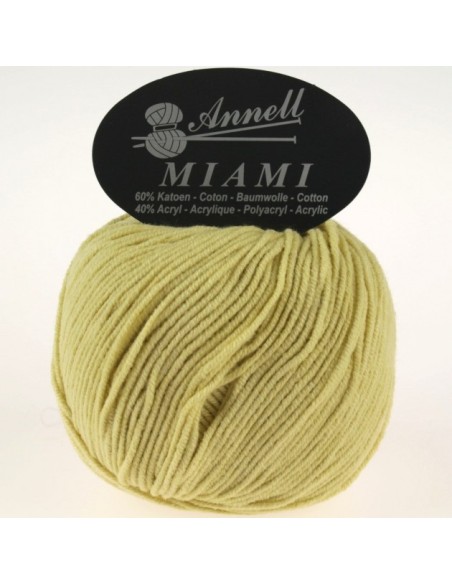 Miami 8944 -Pelote 60% Coton - Jaune kiwi