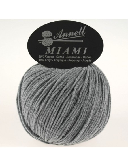 Miami 8957 - Pelote 60% Coton - Gris