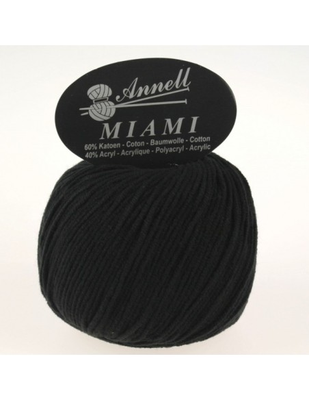 Miami 8959 - Pelote 60% Coton - Noir