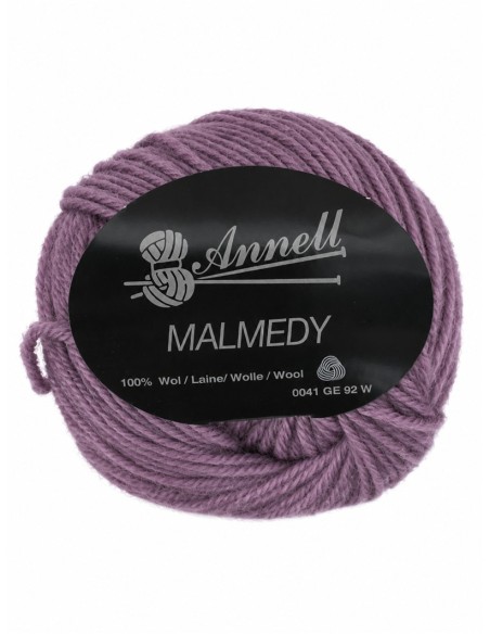 Malmedy N°2572 - Pelote 100% Laine vierge - Parme foncé