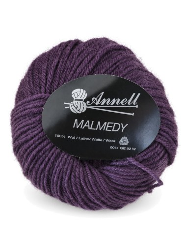 Malmedy N°2502 - Pelote 100% Laine vierge - Prune foncé