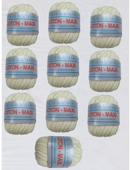 Coton MAXI 01 - Pack 10 Pelotes