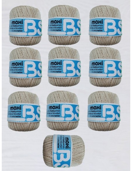 Coton MAXI BST 80 - Pack 10 Pelotes de 100g - Coton mercerisé
