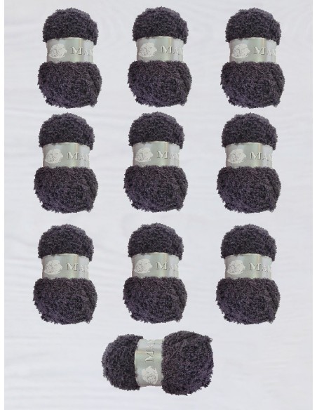 Mango 100 - Pack de 10 Pelotes 100% Polyester - Gris foncé