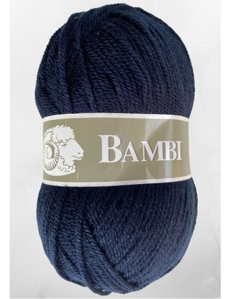Bambi 11 - Pelote Bleu Marine Foncé. Pelote de fil à tricoter en fibres Acrylique 100% Acrylique de la qualité Bambi   Coloris B