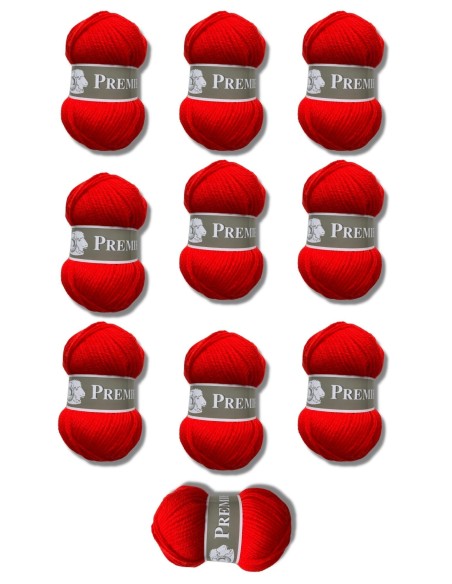 Première 44 - Pack 10 pelotes Rouge vif