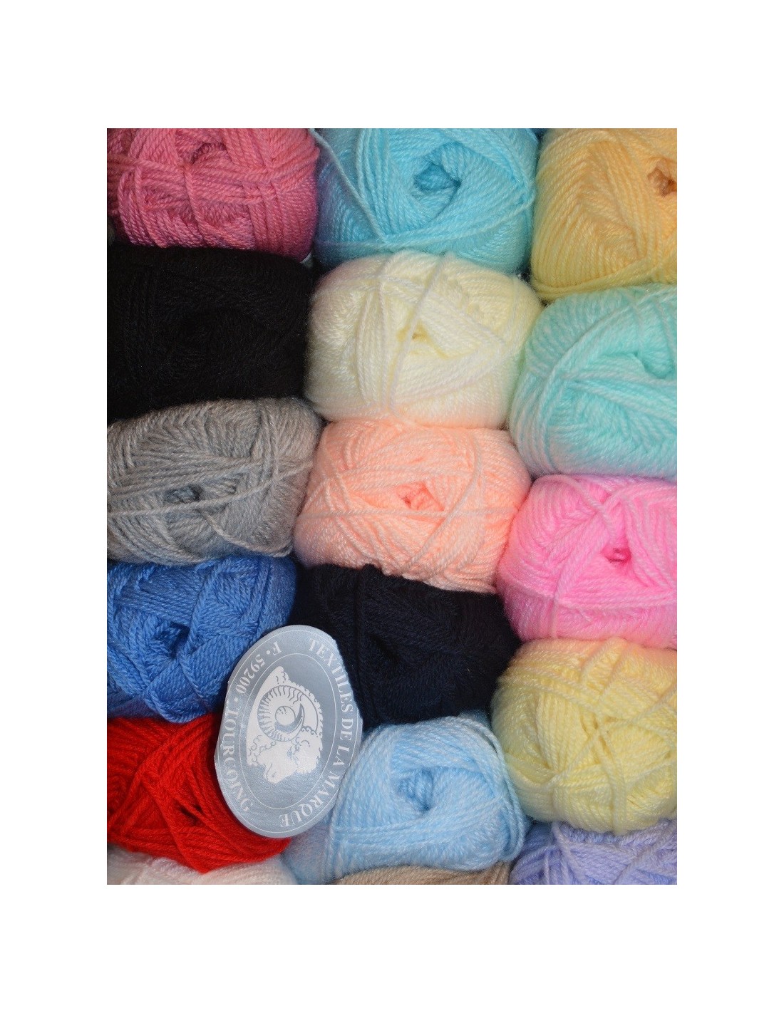 Laines Cheval Blanc - POULINETTE Fil à Tricoter 76% Acrylique 24% Laine 50g - Fil Bébé, Idéal Pour Le Tricot Layette