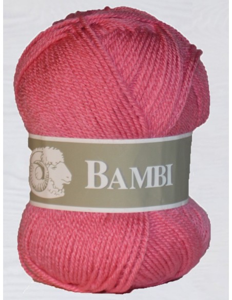 Bambi 12 - Pack 10 pelotes Rose Tyrien