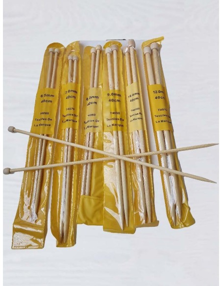Aiguilles Bambou - Taille 6,5 à 12 - Lot 6 paires d'Aiguilles - Lot B